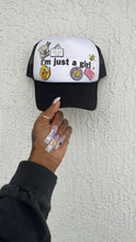 Load image into Gallery viewer, i’m just a girl trucker hat
